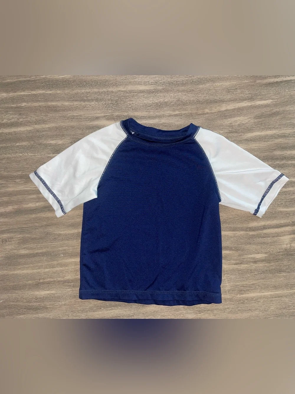 healthtex Navy and White Toddler Swim Shirt